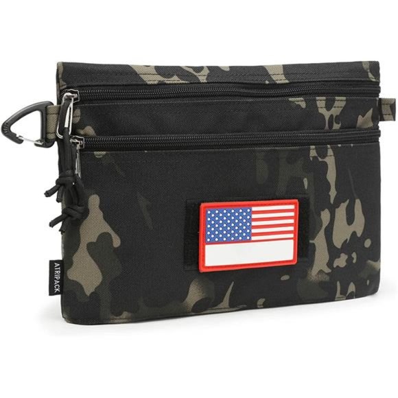 Tactical Carry On Zipper Pouch, Toiletry Bag Packing Sack Cosmetic Kit Makeup - Picture 7 of 12